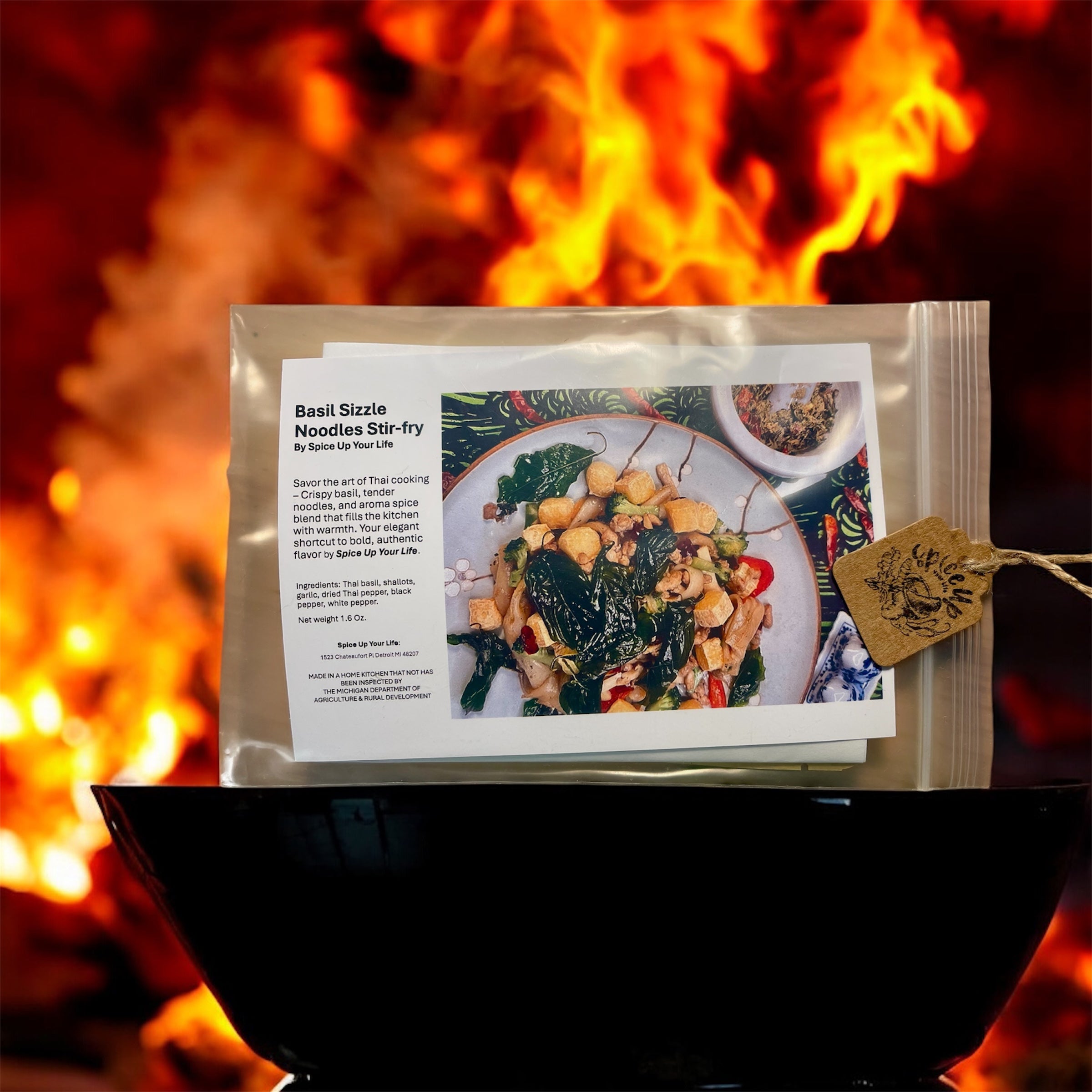 Basil Sizzle Stir-fry Noodles